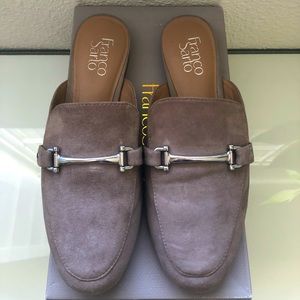 Franco Sarto Suede Taupe Mules